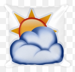 Sun Behind Cloud Just Emoji Clip Art - Emoji Climas,Leafy Green Emoji