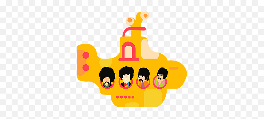 Music - Yellow Submarine The Beatles Vector Emoji,80's Song Titles In Emojis