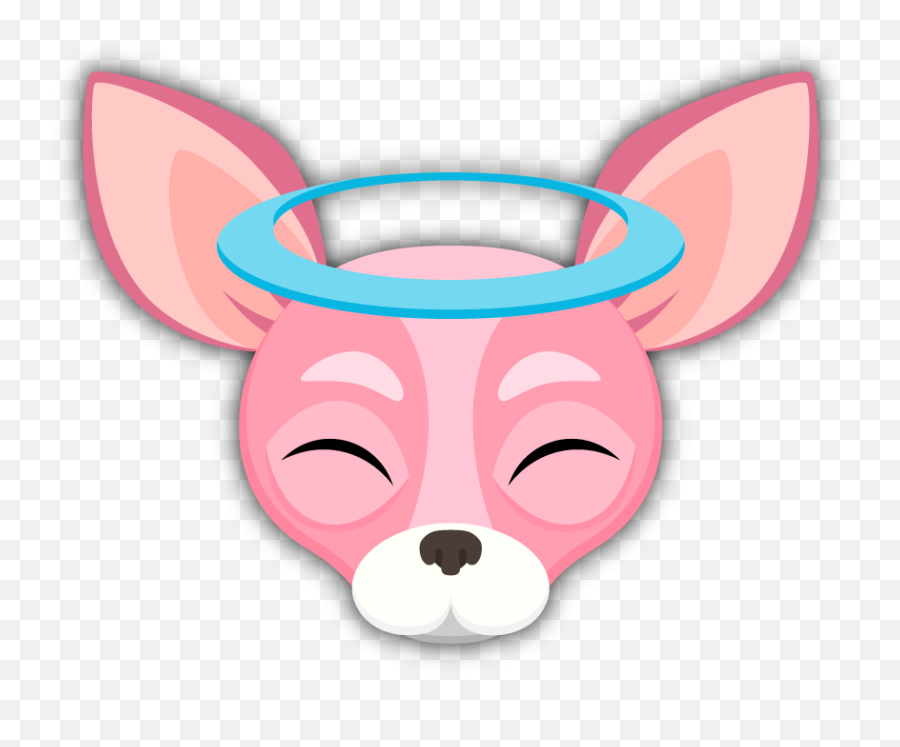 Pink Valentineu0027s Chihuahua Emoji Stickers Clipart - Full Chihuahua,Pink Emoji