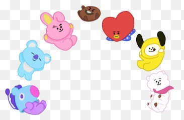 Largest Collection Of Free - Toedit Cutebts Stickers On Picsart Dot Emoji,Bts Character Emojis And Who They Represent