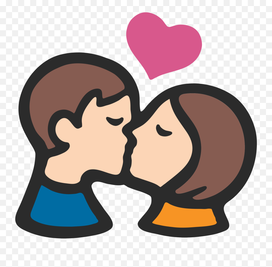 Download Couple Emoji Transparent - Tu Jo Hai To Mai Hu,Kissing Emoji