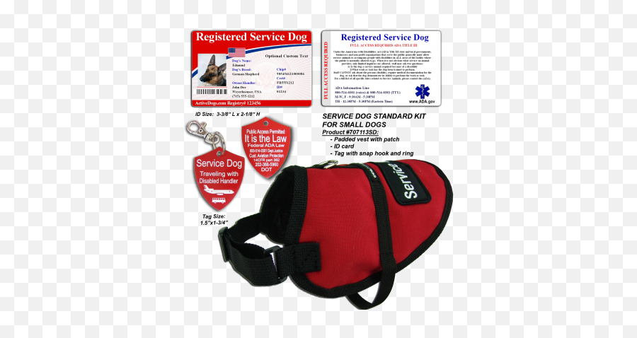 Standard Small Service Dog Vest Starter Kit Service Dog Emoji,Emotion Dog Kit