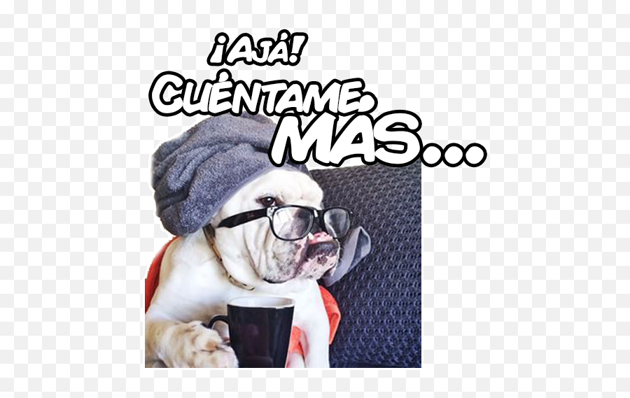 Stickers Para Whatsapp De Bulldog - I Love Bulldogs Emoji,Emoticon Recordando