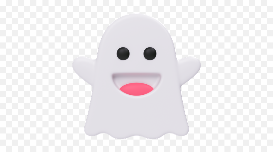 Premium Smiling Face With Halo Emoji 3d Illustration,Ghost Emoji