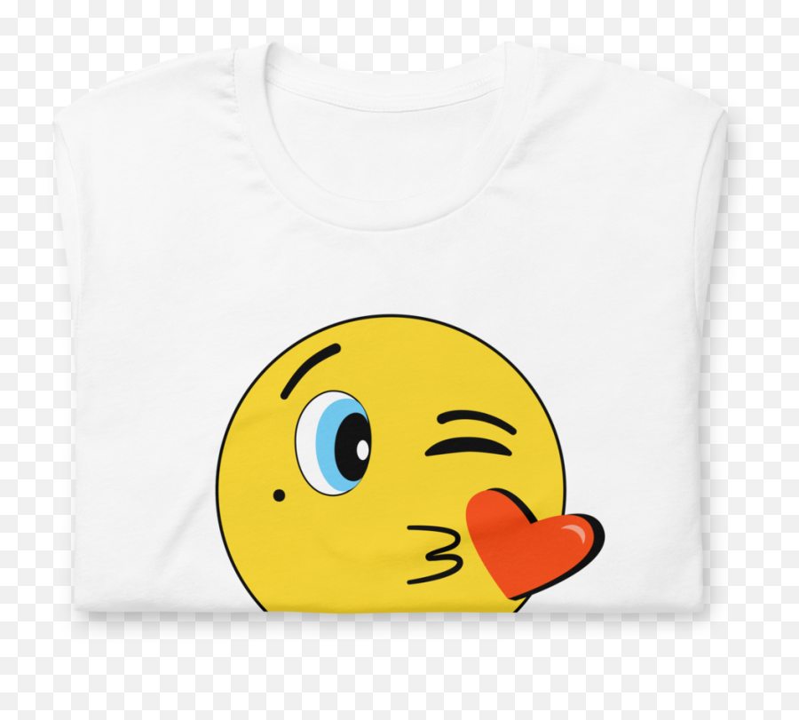 Kissy Face Emoji T - Shirt Rootsalute,Shoulder Emoji