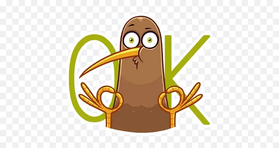 Kiwi Bird Whatsapp Stickers - Stickers Cloud Long Emoji,Bird Emoji