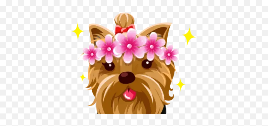 Yorkie Whatsapp Stickers - Happy Emoji,Yorkie Emoticon