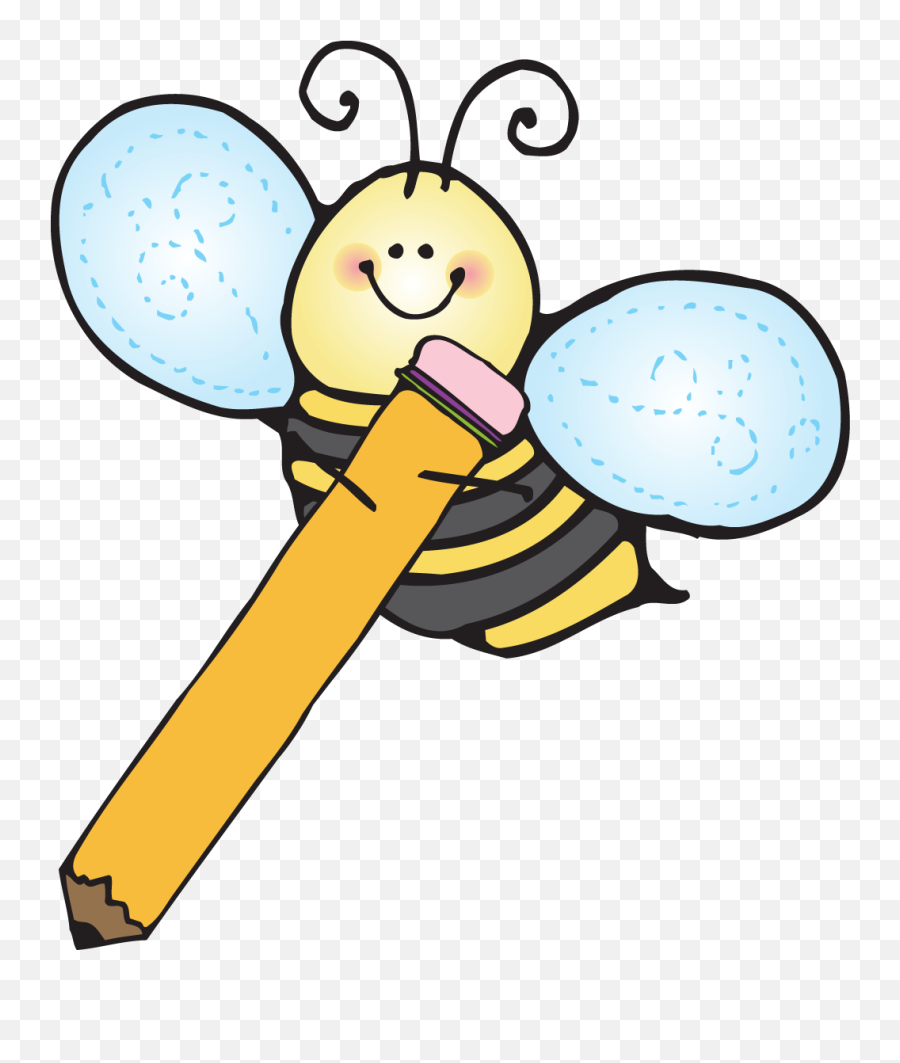 Clipart Teacher Bee - Writing Clip Art Free Full Size Png Cute Handwriting Clipart Emoji,Teacher Emoji Png