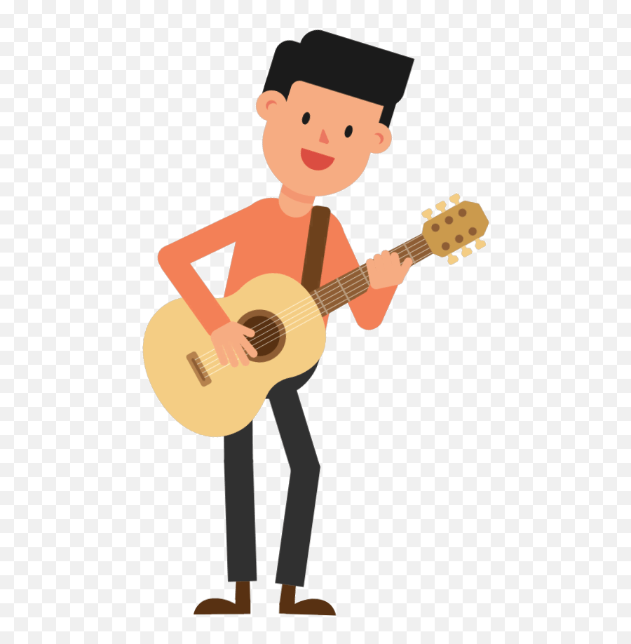 Man Playing Guitar Standing Stock Animation Playing - Vibratory Motion Example Guitaer Emoji,Guitar Player Emoji