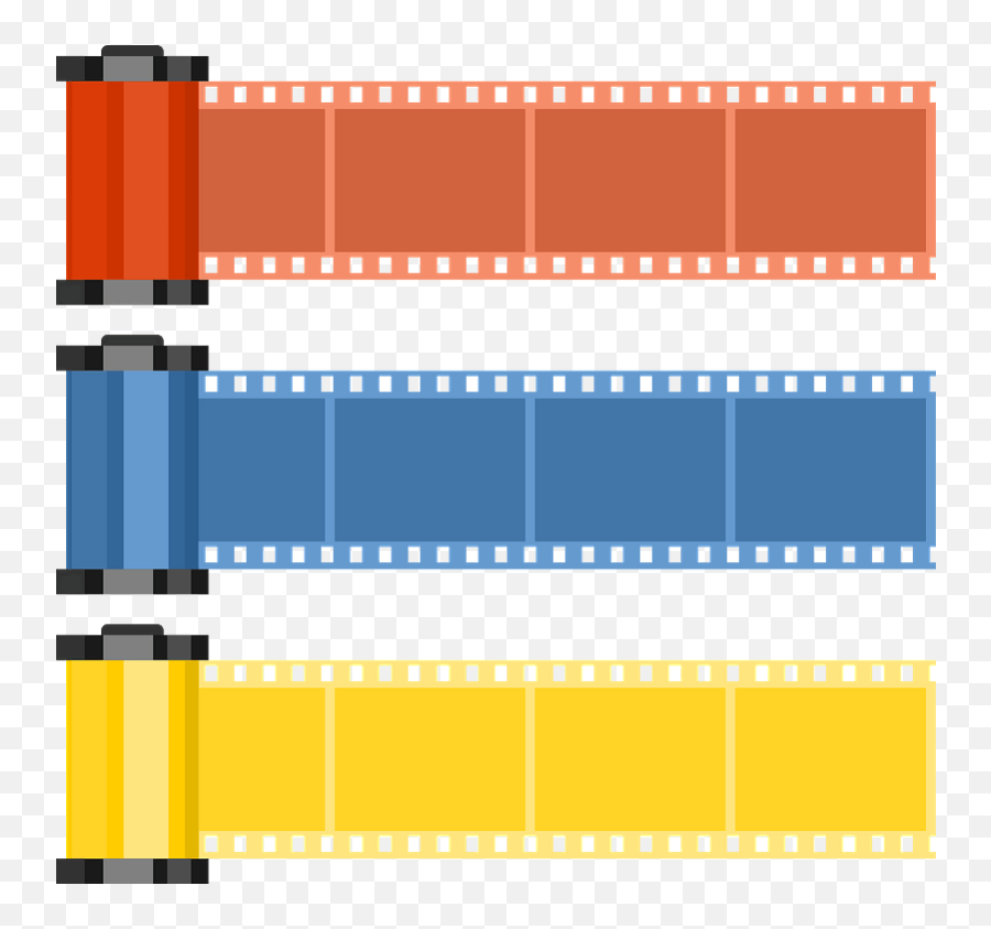 Film Roll Color Set Clipart - Color Film Roll Png Emoji,Film Roll Emoji