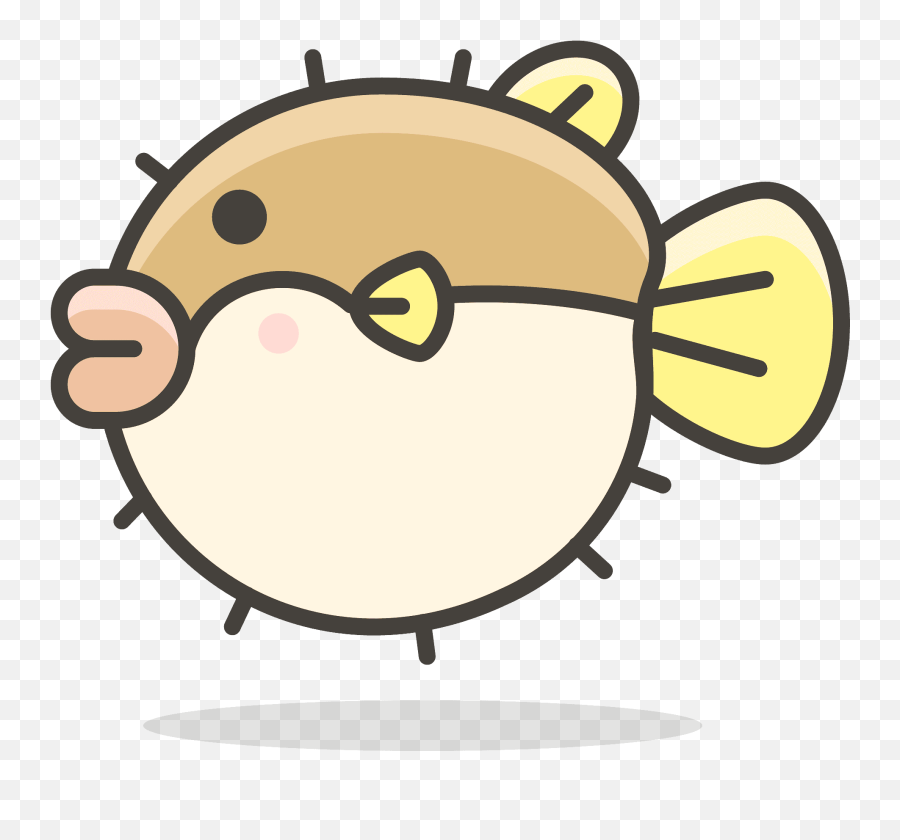 Blowfish Emoji Clipart - Thing 1,Pufferfish Emoji