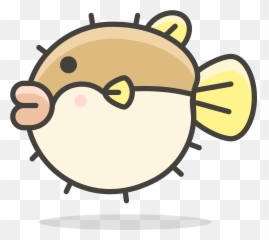 Blowfish Emoji Clipart - Thing 1,Pufferfish Emoji