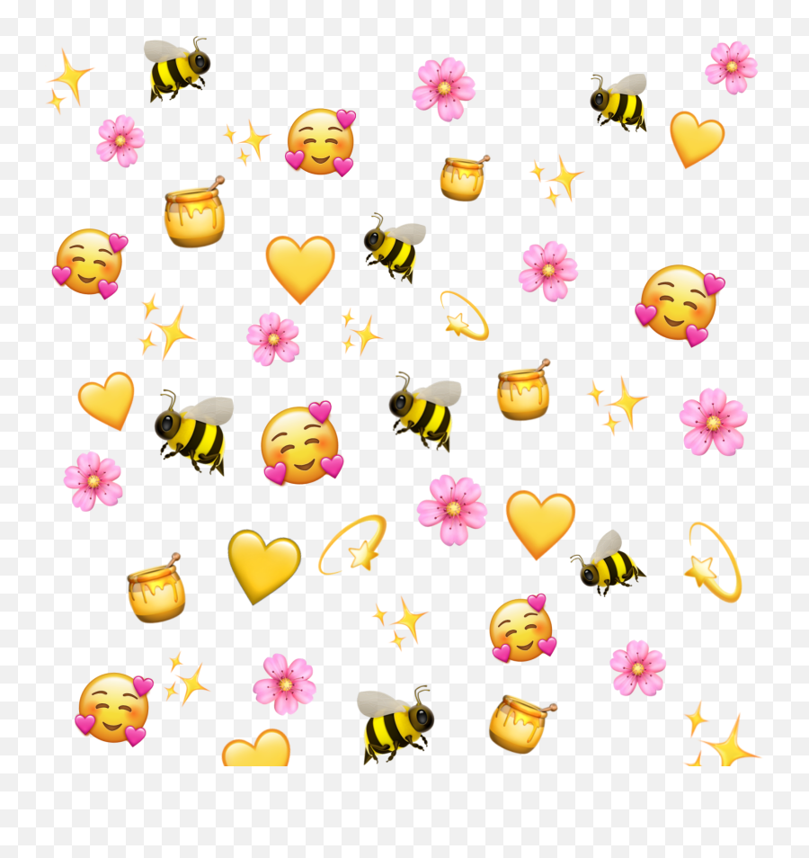 Emoji Emojibackround Honey Bee Sticker - Happy,Honey Bee Emoji