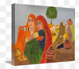 Indian Village Scene - Picture Frame Emoji,Trees Emotion Paintings Van Gogh