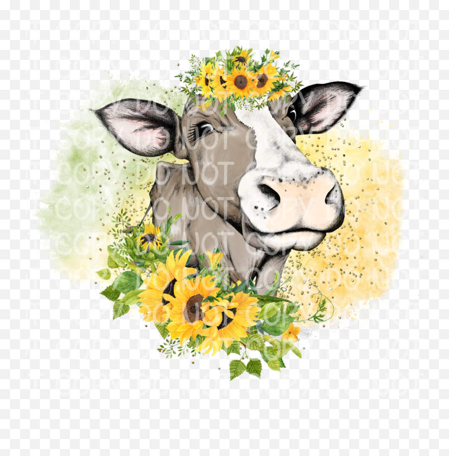 Sunflower Cow Sublimation - Vozelicom Will Love You Till The Cows Come Home Emoji,Sunflowers Emotion