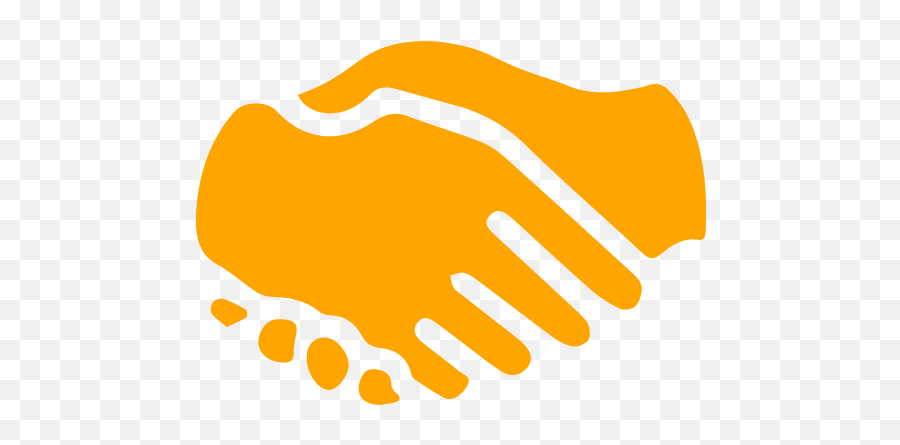 Orange Handshake 2 Icon - Free Orange Handshake Icons Transparent Handshake Icon Orange Emoji,Hand Shaking Emoticon