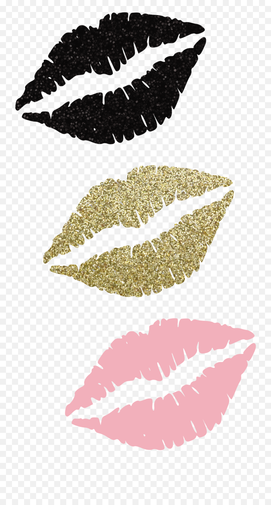 Beso Png - Kiss Besos Beso Glitter Negro Black Rosado Transparent Pink Glitter Lips Clipart Emoji,Emoji Beso