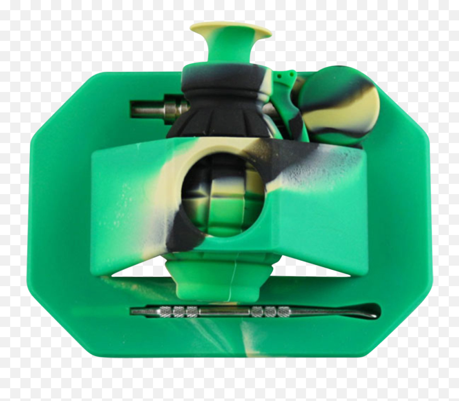Silicone Dab Grenade Vapor Straw Collector Kit - Horizontal Emoji,Grenade Emoji 256x256