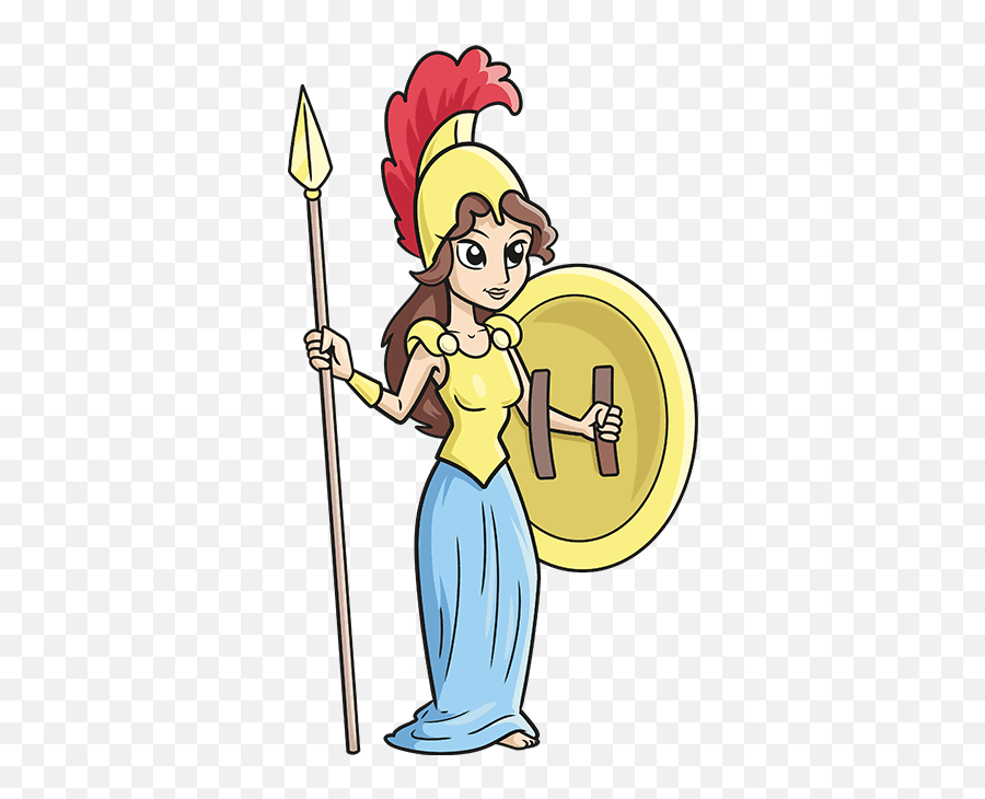 How To Draw Athena - Really Easy Drawing Tutorial Fictional Character Emoji,Emojis Greek Roman