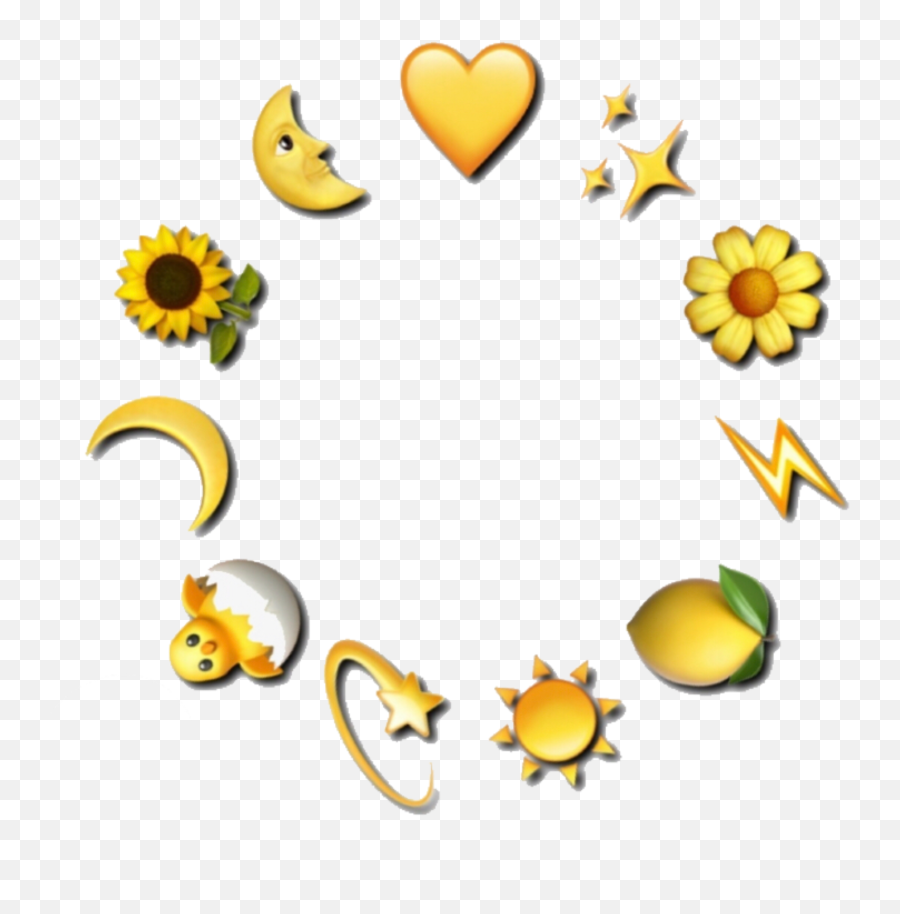 Yellow Aesthetic Emojis Sticker - Aesthetic Png For Yellow Background,Yellow Aesthetic Emojis