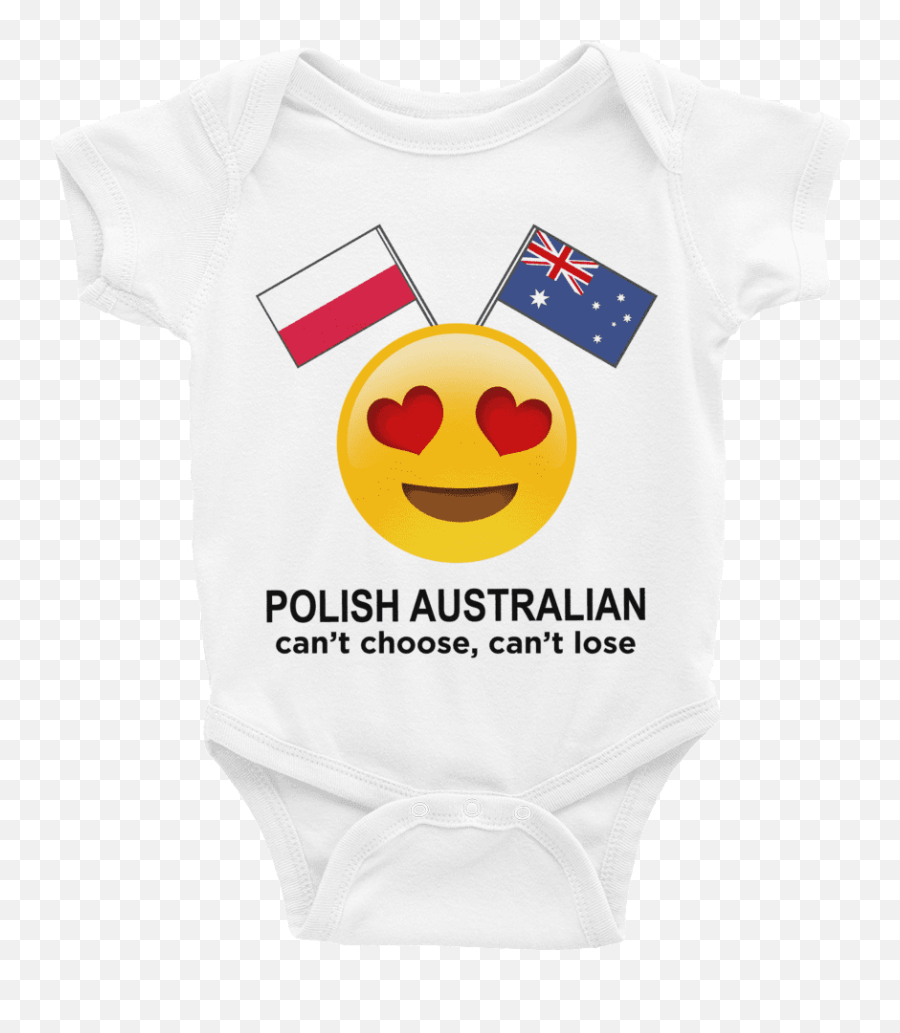 Polish Australian Baby Romper - Infant Bodysuit Emoji,Polish Flag Emoji