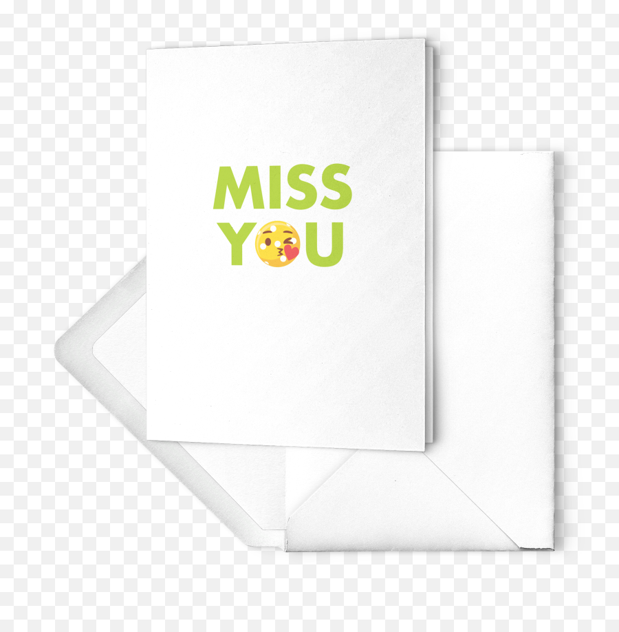 Pickleball Greeting Cards - Horizontal Emoji,Miss You Emoji