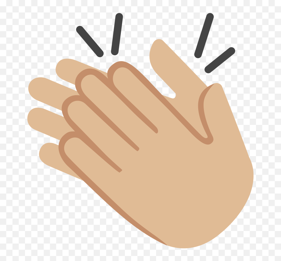 Fileemoji U1f44f 1f3fcsvg - Wikimedia Commons Transparent Clapping Hands Png,Emoji Hotmail Nail