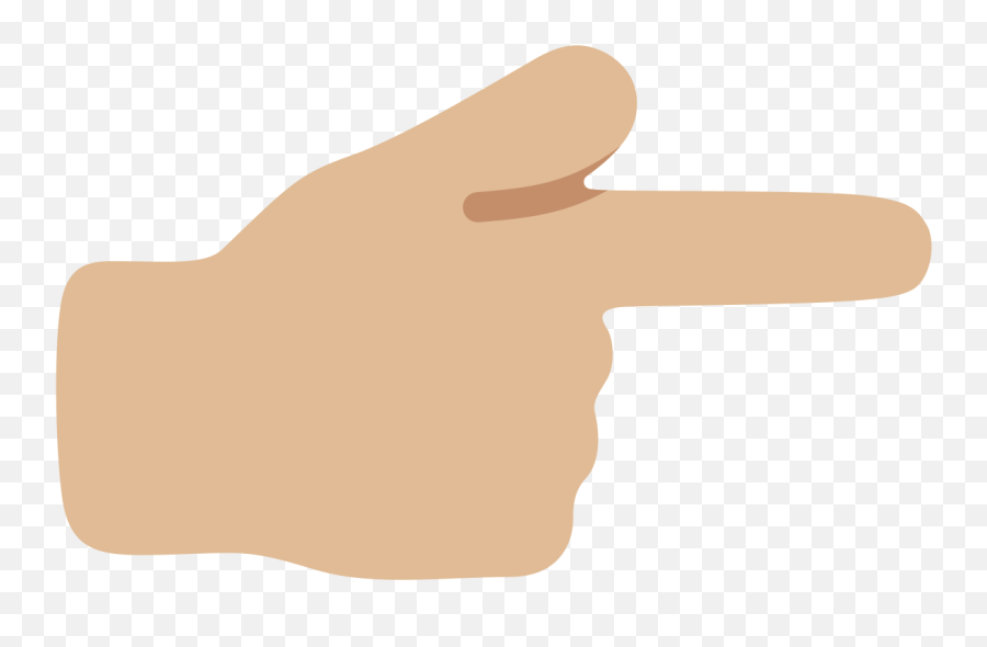 Backhand Index Pointing Right Emoji Clipart Free Download - Emoji Dedo Señalando Derecha,Hand Pointing Up Emoji