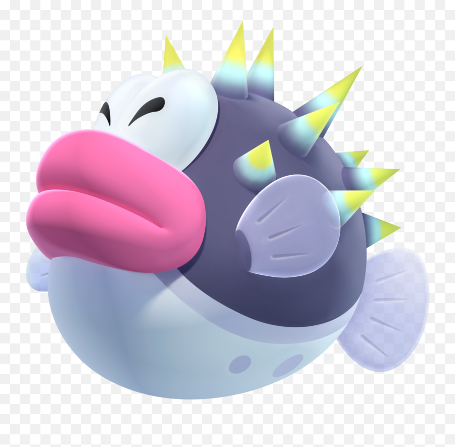Porcupuffer - Mario Bros Fish Emoji,Fosh Feather Emotions