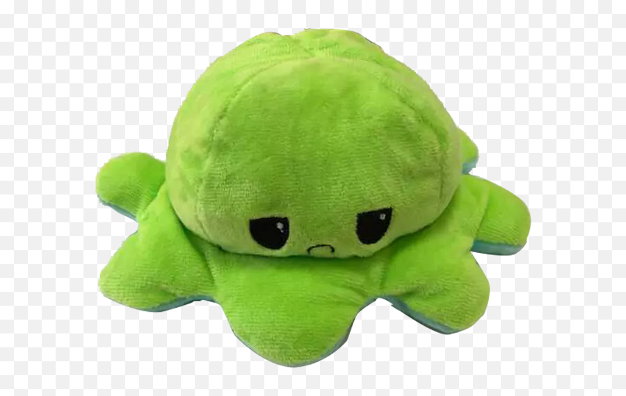 Toysworld 15cm Emotion Reversible Octopus Plushie Bipolar Octopus Toy Plush Mood Switcher Toys For Kids Green To Blue Emoji,Toy With Emotions