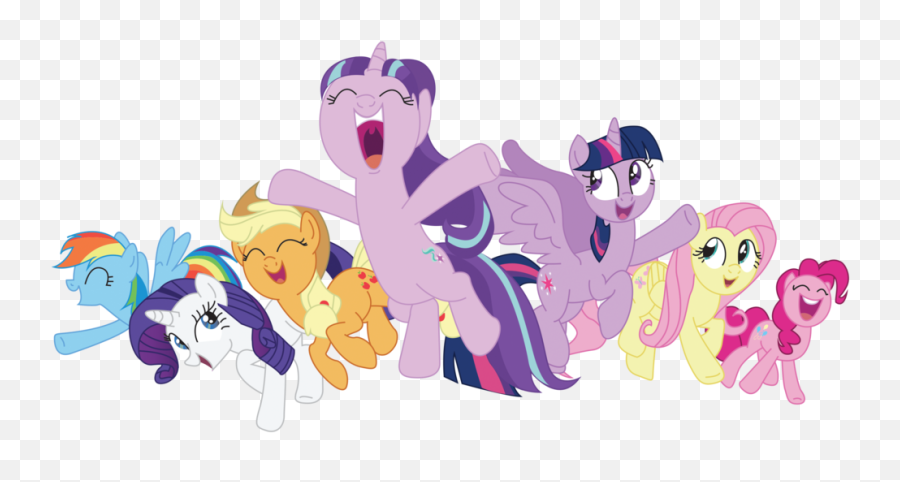 Mane Six And Starlight Glimmer Vector My Little Pony Emoji,Mlp Emotion Chart