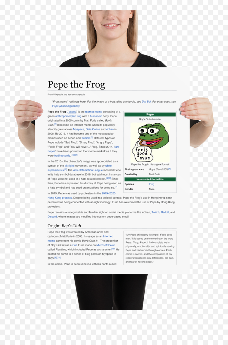 Pepe The Frog Poster - Wikipparel Emoji,Frog Emoji Not Apply