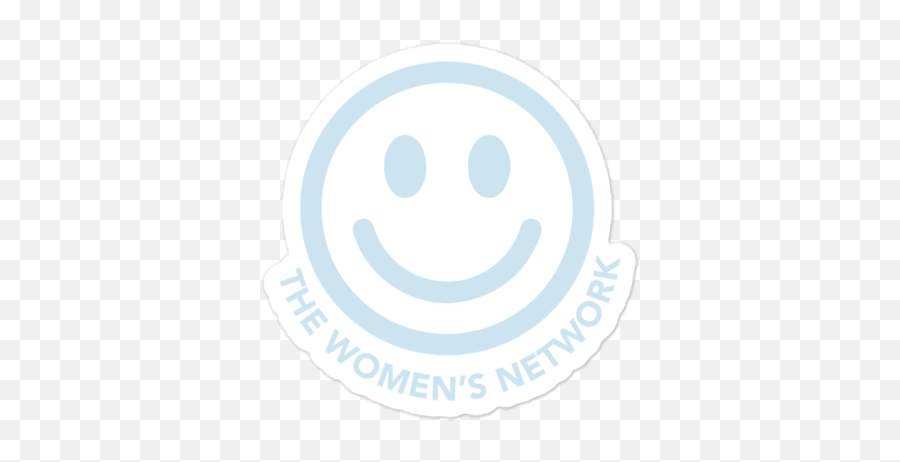 Smiley Face Sticker Light Blue U2013 The Womenu0027s Network Emoji,Winky Face Kiss Emoji