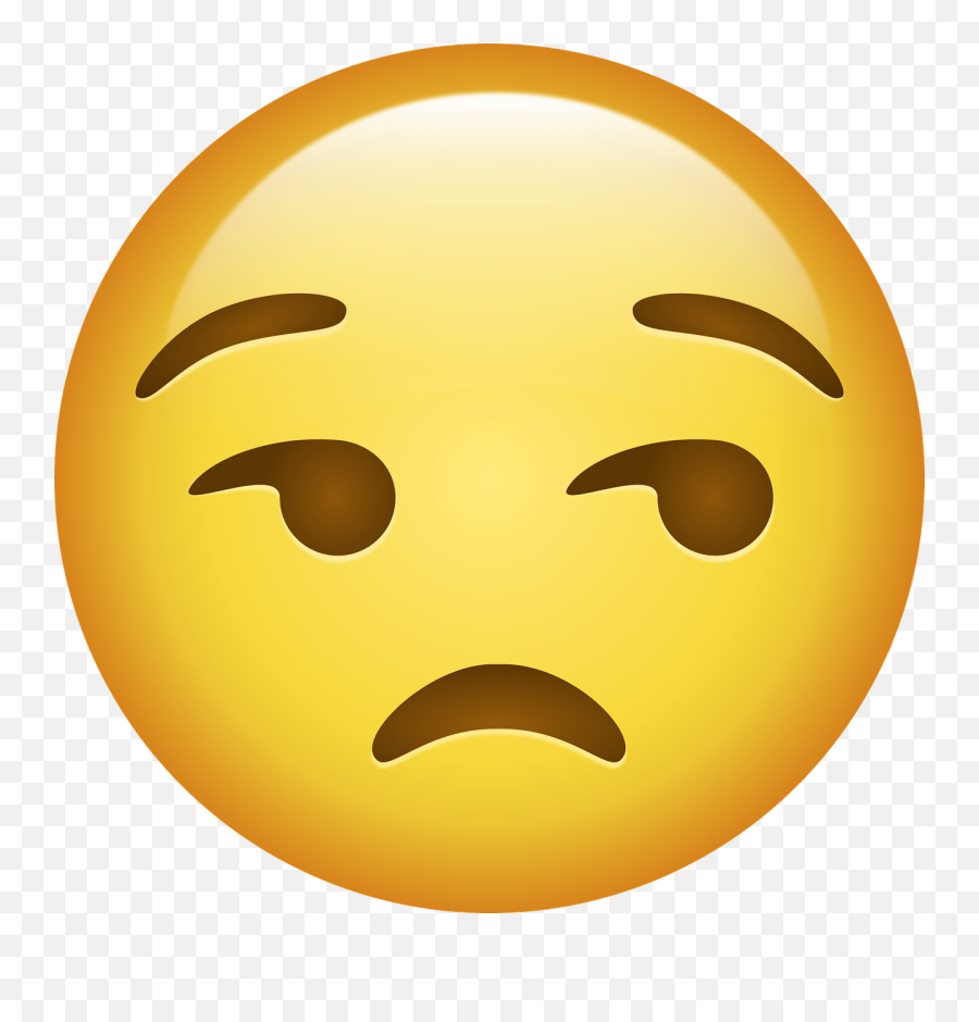 Emoji Really Sullen - Sullen Face,Bored Emoji