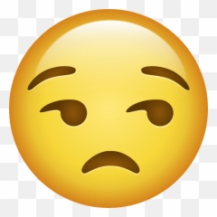 Emoji Really Sullen - Sullen Face,Bored Emoji