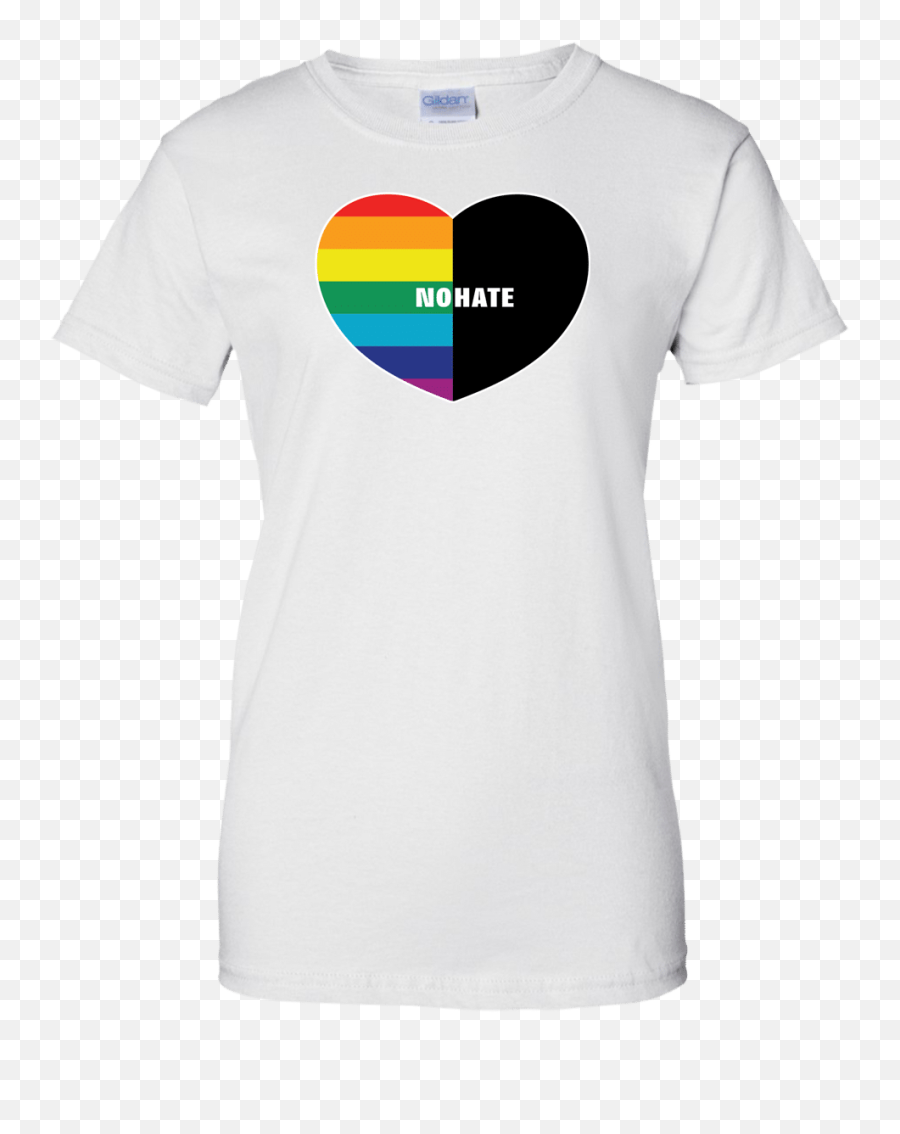 No Hate Ladies Custom 100 Cotton T - Shirt The Wholesale Tshirts Co Short Sleeve Emoji,100 Emoji Tee