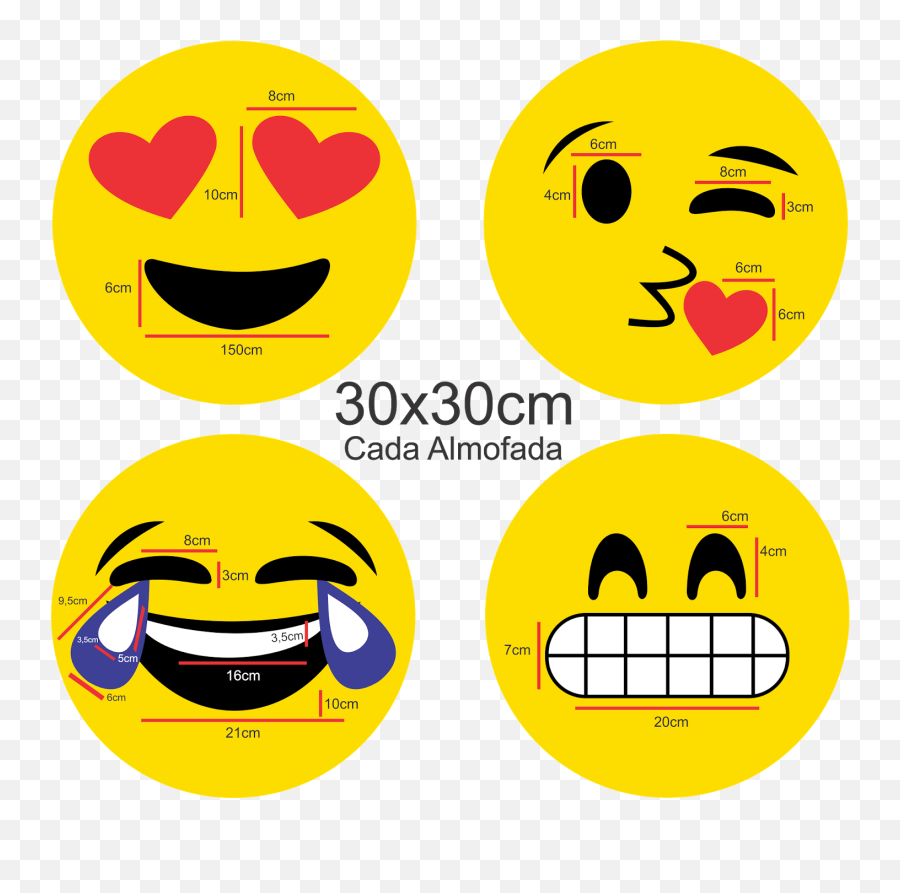 Almofadas Smiles Com Moldes - Imprimir Molde De Emoji,Almofada De Emoji