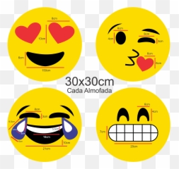 Almofadas Smiles Com Moldes - Imprimir Molde De Emoji,Almofada De Emoji