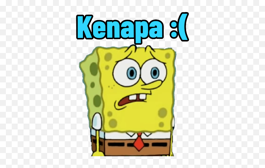 Stiker Spongebob Uwaw - Spongebob Sticker Whatsapp Png Emoji,Spongebob Emojis