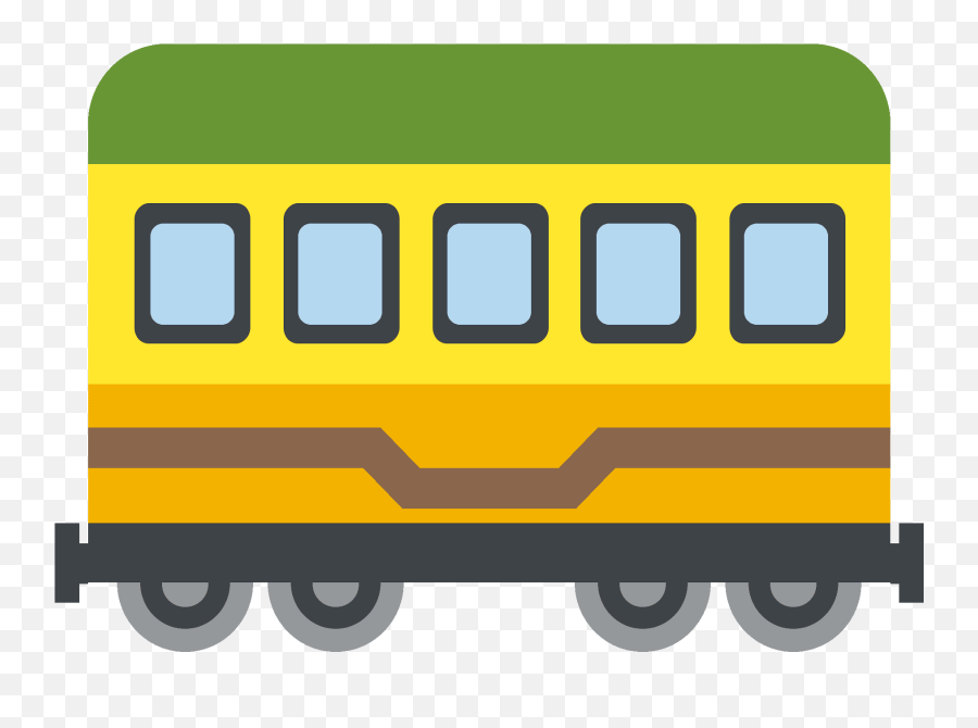 Railway Car Emoji Clipart - Train Car Emoji,Yellow Car Emoji