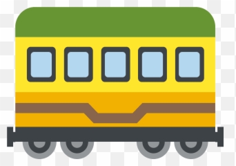Railway Car Emoji Clipart - Train Car Emoji,Yellow Car Emoji