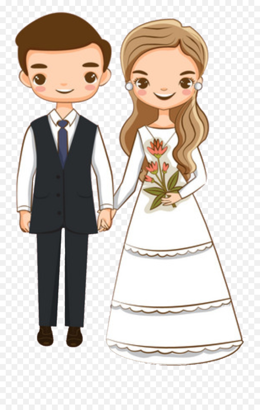 Wedding Ring Sticker - Cute Couple Wedding Invitations Wedding Cartoon Emoji,Bride And Ring Emoji