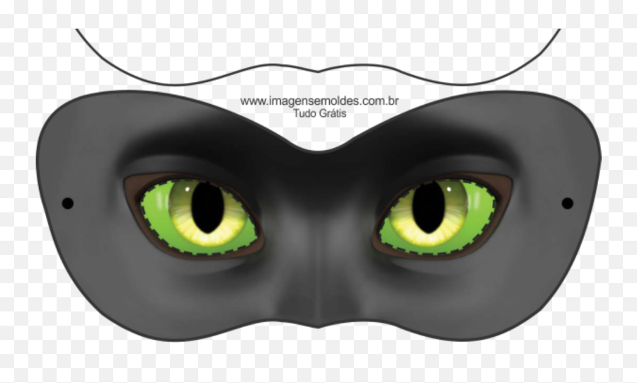 Molde Máscara Cat Noir Arquivo De Corte - Máscara De Cat Noir Emoji,Molde De Almofada Emoticon
