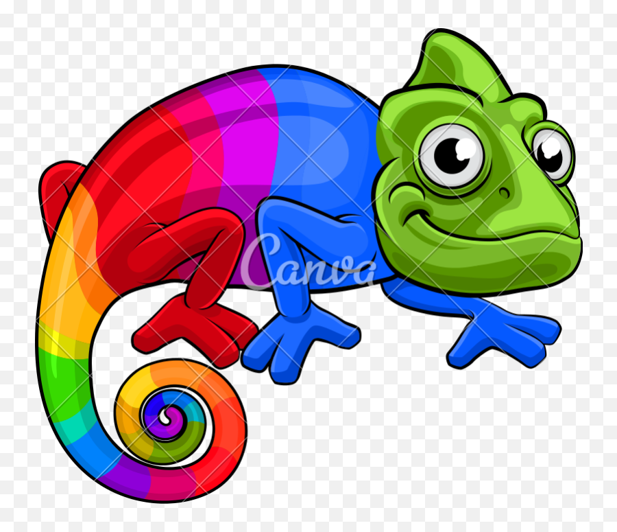 Rainbow Vector Png - Cartoon Rainbow Chameleon Emoji,Vector Cartoon Laughing Emoji