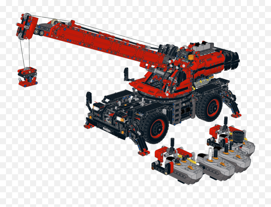 Lego Moc Ultimate 42082 Rc Rough Terrain Crane By - Lego Technic Crane Rc Emoji,Facebook Emoji Turnable