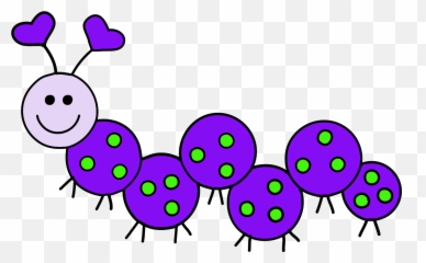 Cute Cartoon Caterpillar Clipart - Clipart Caterpillar Emoji,Purple Caterpillar Emoticon