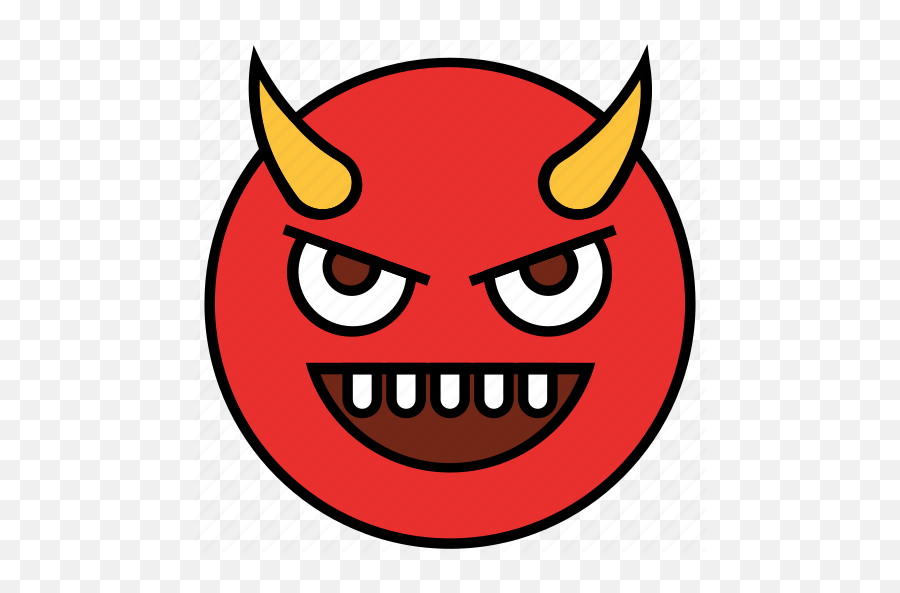 Cartoon Devil Emoji Emotion Evil - Cartoon Devil Face,Mad Emoji Face Animation