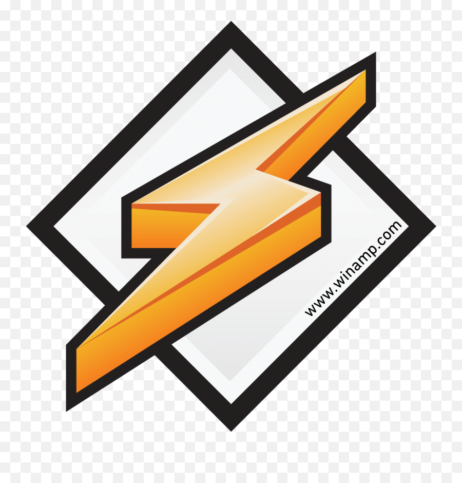 Orange And Blue Lightning Bolt Clipart - Winamp Logo Emoji,Blue Box With White Lightning Bolt Emoji