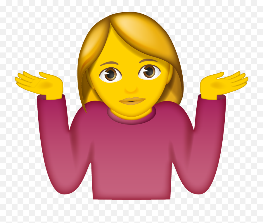 Shrugging Emoji Girl,Man Shrugging Emoji Apple