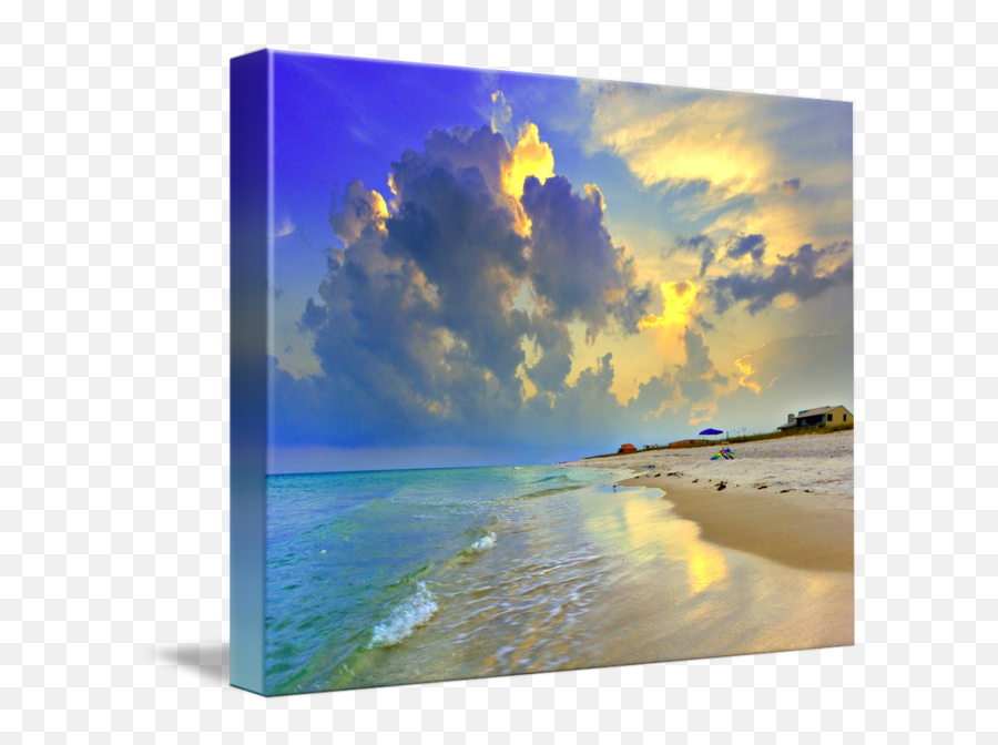 Sunset Seascape Beach Single Canvas Wall Art Picture Print Emoji,Sunset Shimmer Emojis